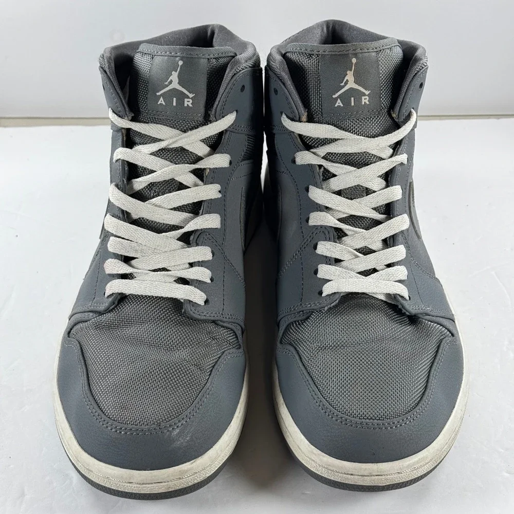 Nike Air‎ Jordan 1 Mid Cool Grey White 554724-022 Mens Size 12 Basketball Shoes